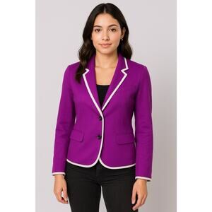 Gap Academy Blazer Jacket womens sz 4 Fuschia Pink Preppy Academia